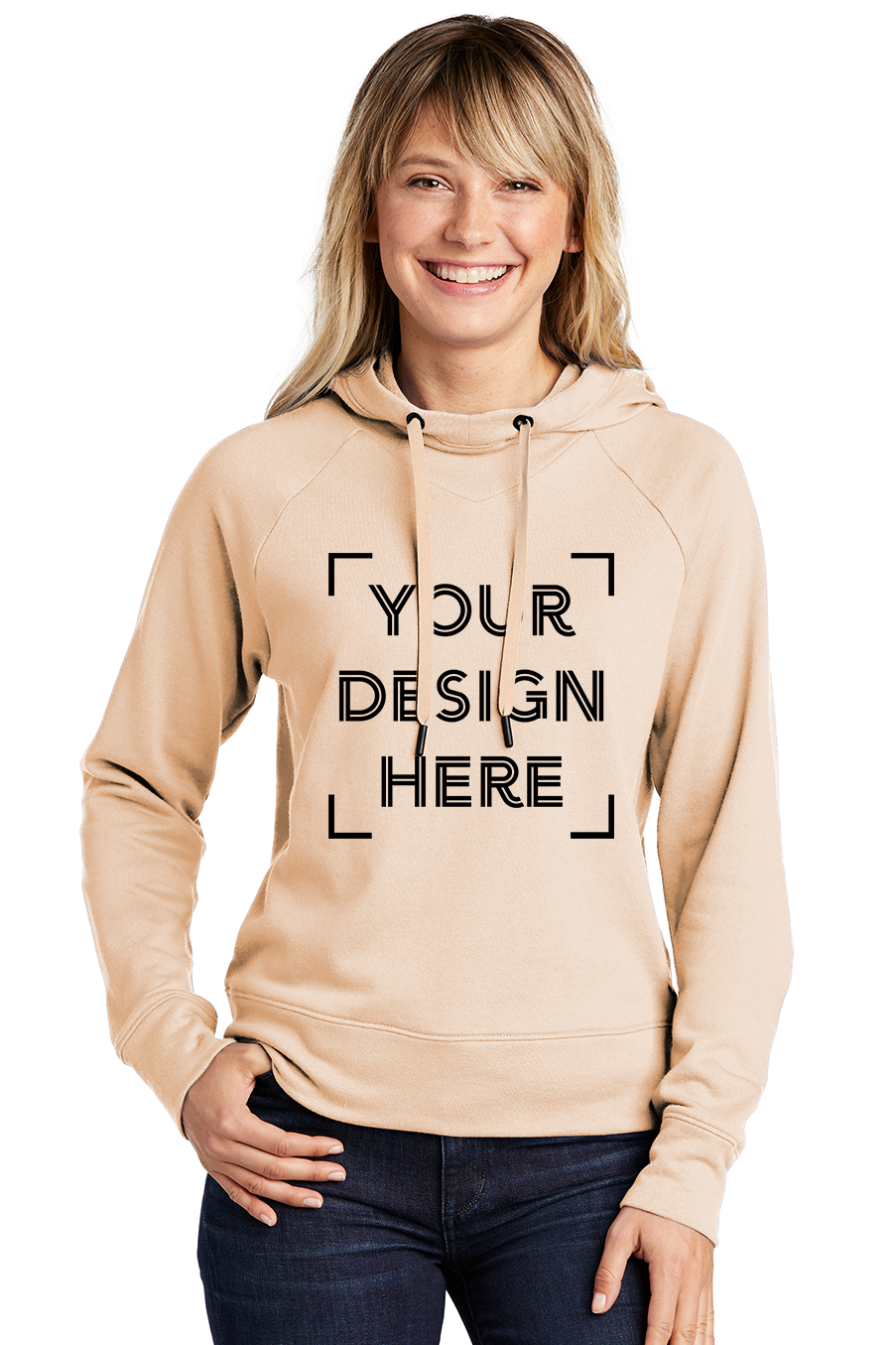 Sport-Tek® Ladies Lightweight French Terry Pullover Hoodie - LST272 - FULL COLOR PRINT - MINIMUM OF 24 (Upload Your Own Design)