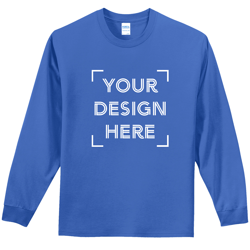 
                  
                    Port & Company® Long Sleeve Essential Tee - PC61LS - FULL COLOR PRINT - MINIMUM OF 24 (Upload Your Own Design)
                  
                