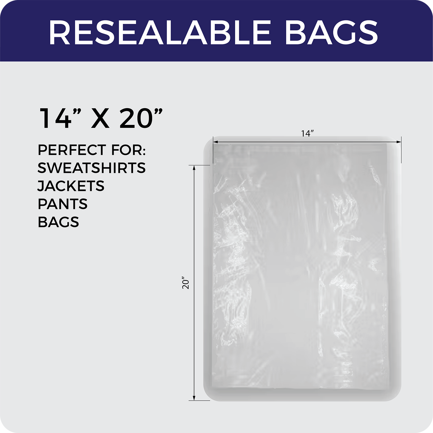 
                  
                    Resealable Bags
                  
                