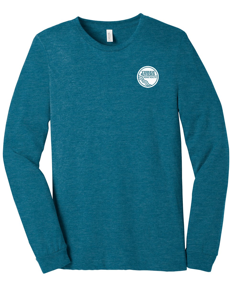 
                  
                    BELLA+CANVAS ® Unisex Jersey Long Sleeve Tee - BC3501 - Screen Printed (Three Rivers) Tees ChameleonUSA S Heather Deep Teal 
                  
                